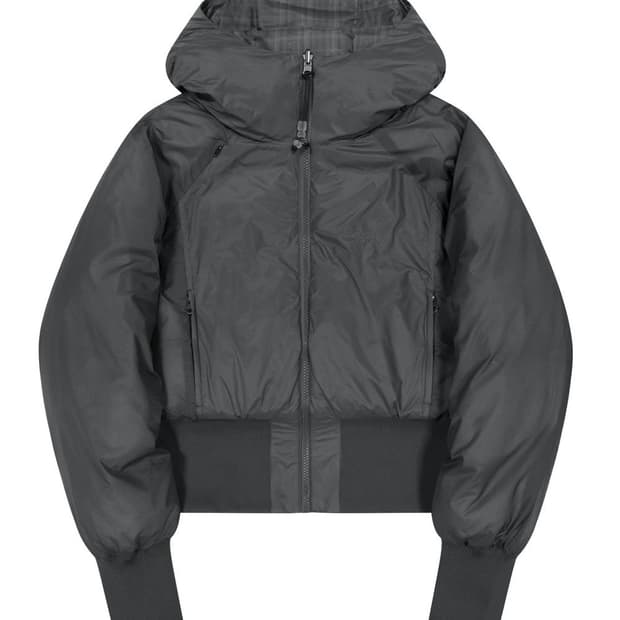 오호스 리버시블 체크 패딩