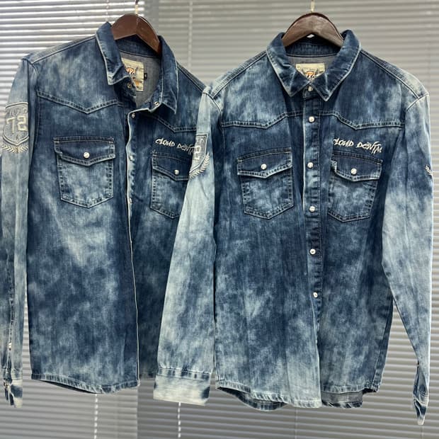 윙 자수 워싱청 남방 