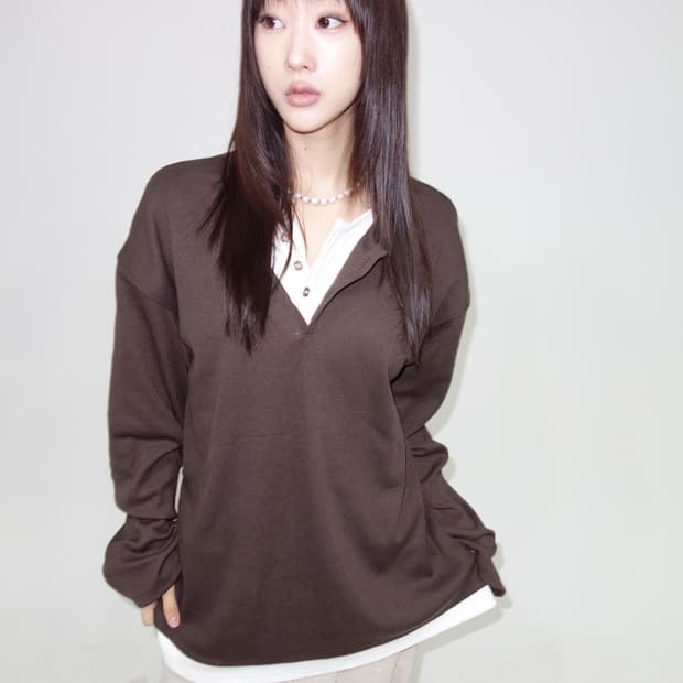 딥브라운 레이어드 티