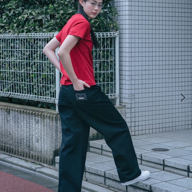 오헤시오 wide star cotton pants (black)