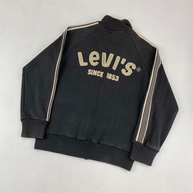 리바이스 사이드라인 자수 빅로고 코튼 집업 (95)