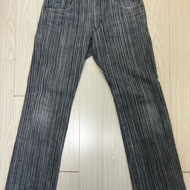 blue way 스트라이프 데님 진