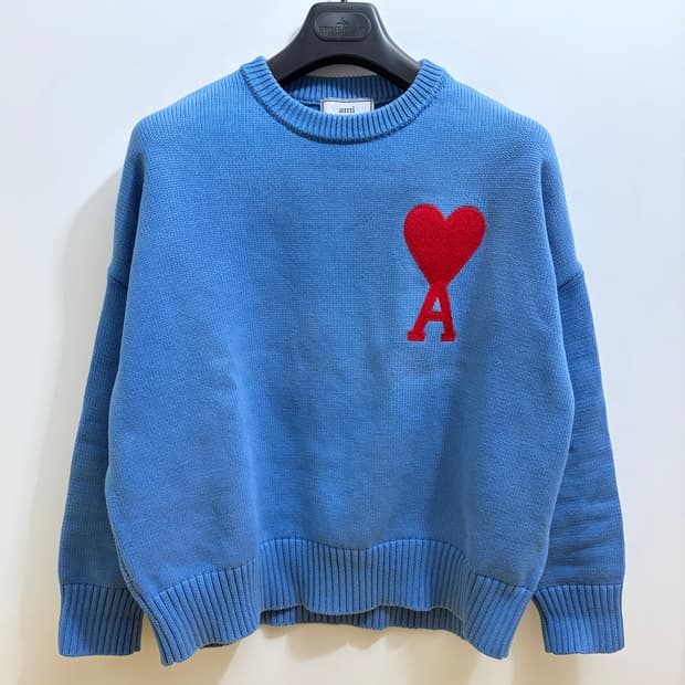 아미 정품 인타르시아 빅하트 니트