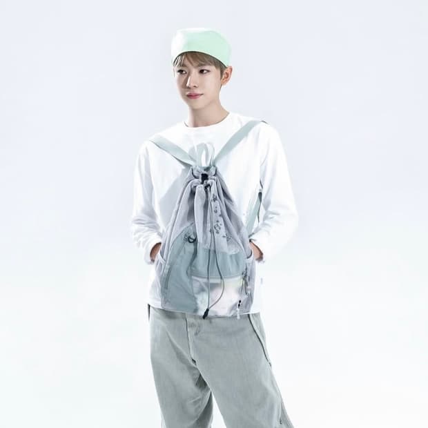 [os] 산산기어xNCT 위시 메쉬 백 라이트 그레이