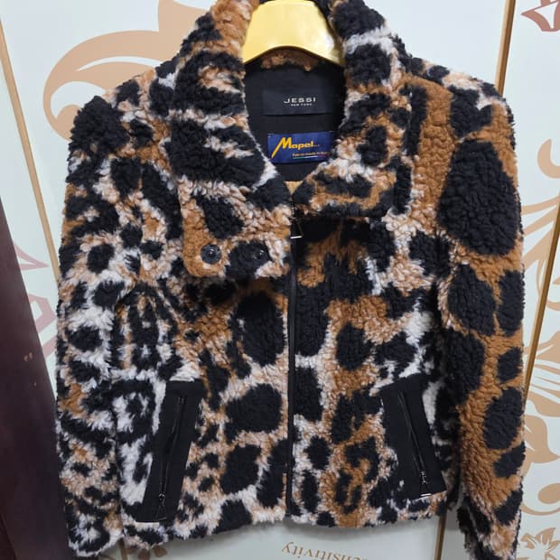제시뉴욕 레오파드 후리스 자켓 