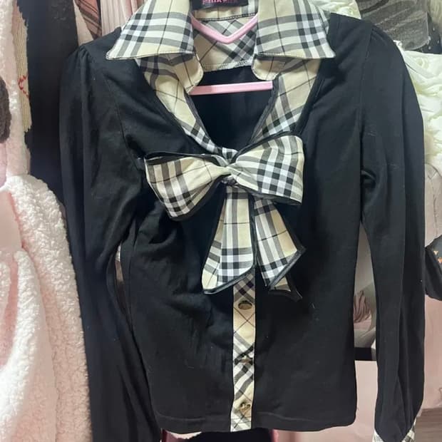 pinkmix 핑크믹스 오네갸루 리본 셔츠탑 핀터레스트