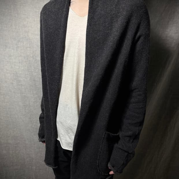 DEVOA Wool Blend Open Cardigan 