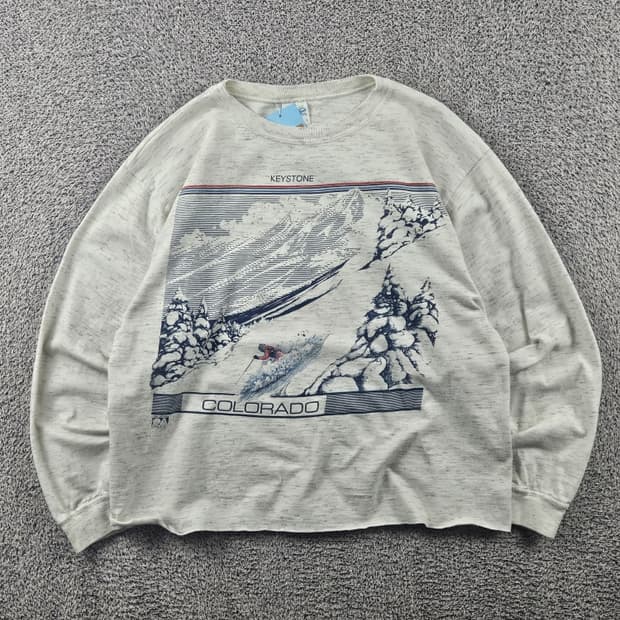 90's USA ALORE 콜로라도 커팅 롱 슬리브 (L) / 11442