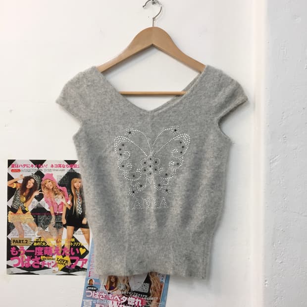 빈티지 레이어드 니트 탑