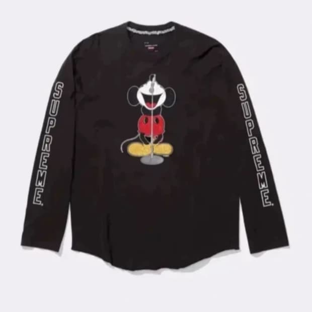 슈프림 넘버나인 미키마우스 롱슬리브