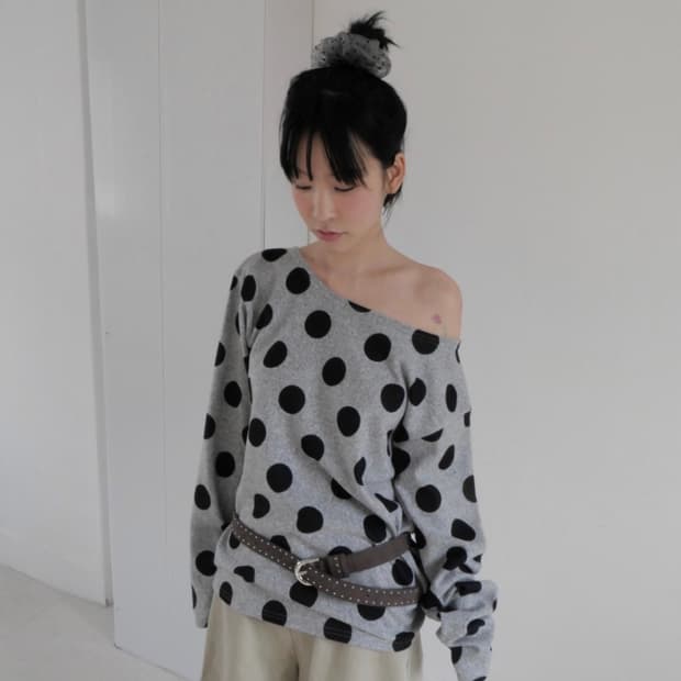 플랫오프 Use Dot T-shirt gray
