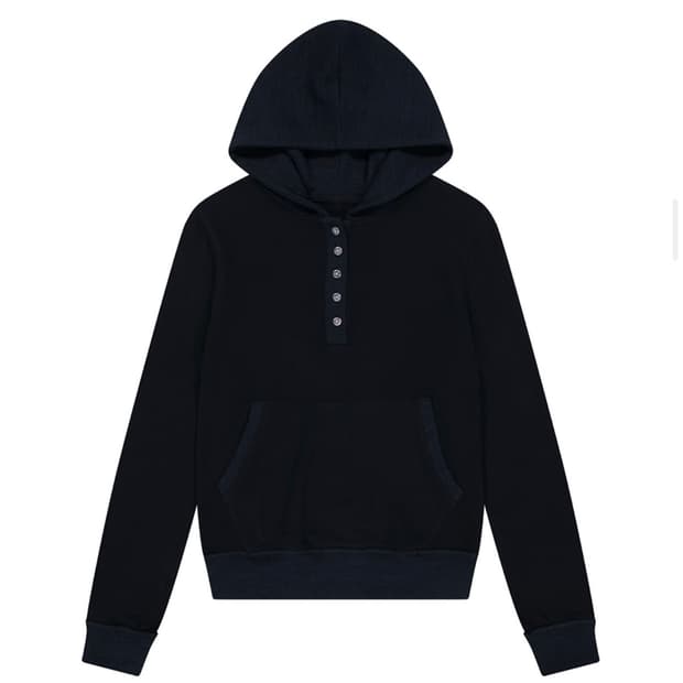 아캄 Contrast Logo Button Hoodie ( 2 )