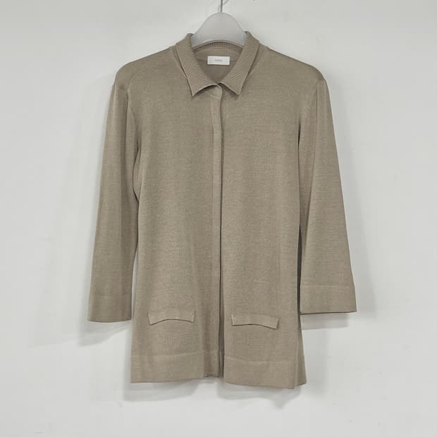 malo 말로 실크 코튼 카라 가디건