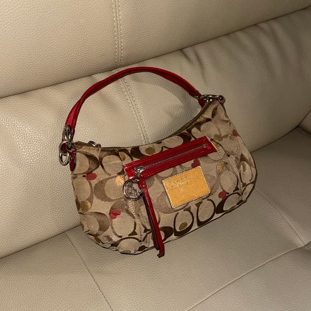 Coach heart pattern 2-way shoulder bag