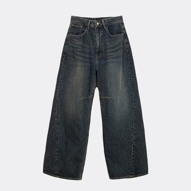 999휴머니티 커브드 헤리티지 데님팬츠 deep blue 1 size