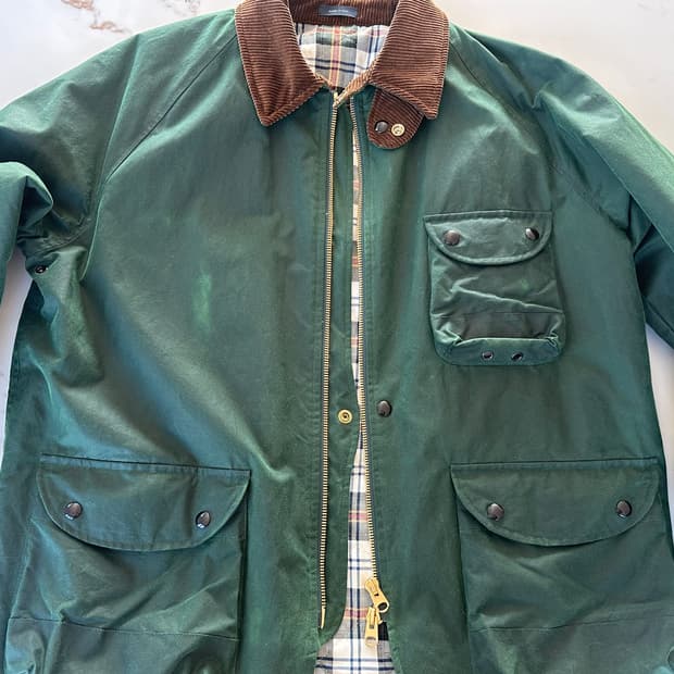 드레익스 그린 왁스 자켓