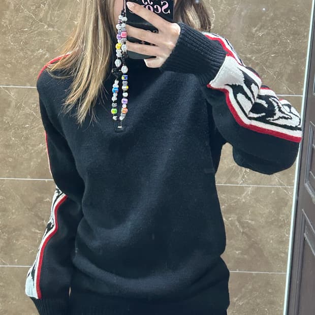 캐나다 울혼방 니트집업