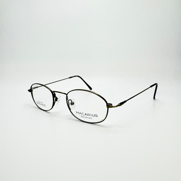 MACARIUS 카키 오벌 메탈테 