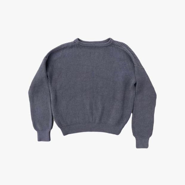 LA apparel 피셔맨 니트 그레이