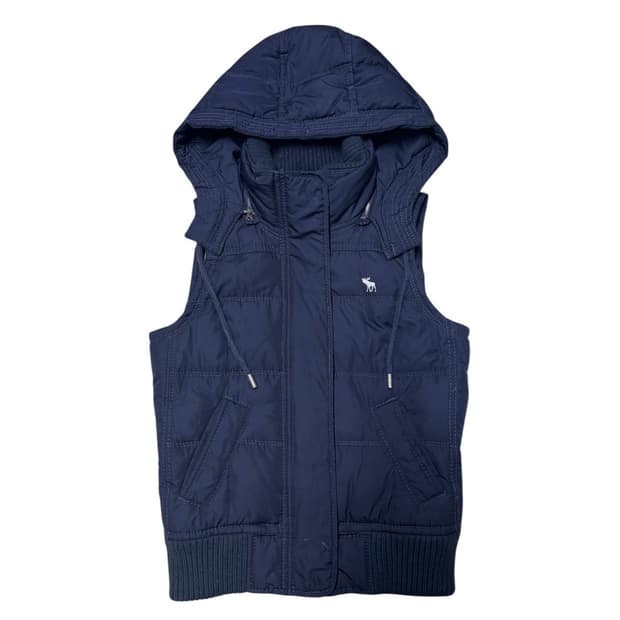 아베크롬비 순록 네이비 패딩 베스트