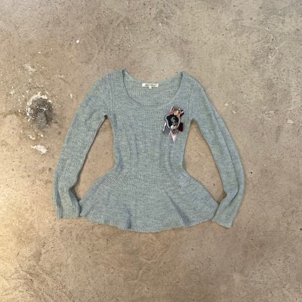 민트 코튼캔디 니트