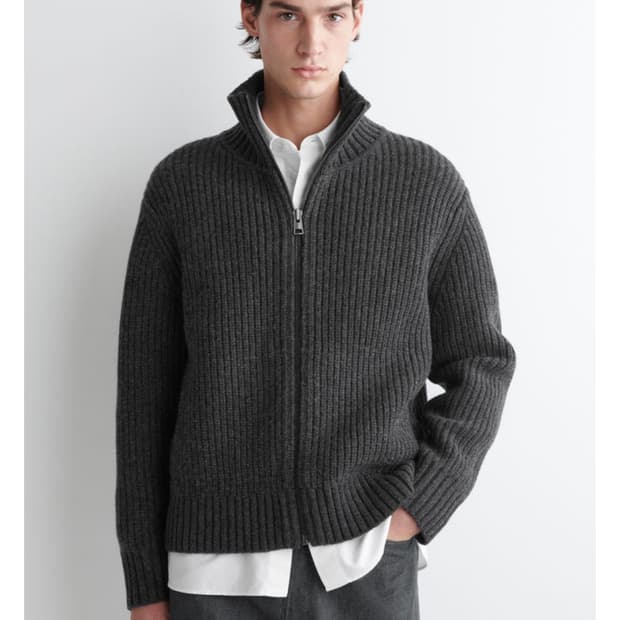 Cos퍼널넥 울가디건