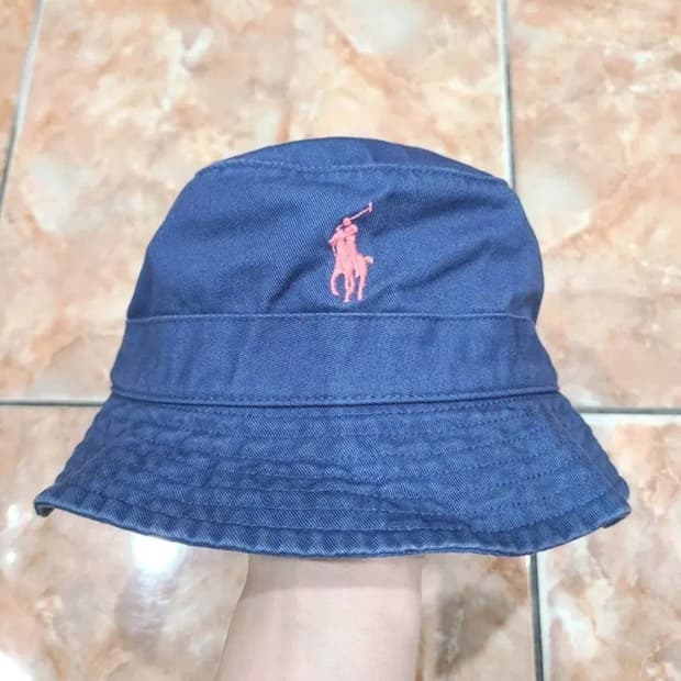 폴로랄프로렌 네이비 핑크 버킷햇