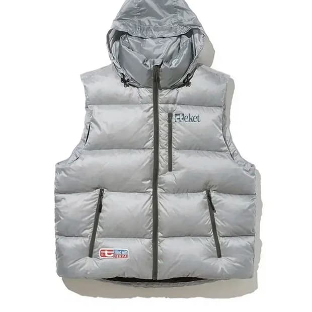 Teket 테켓 스노우볼 다운 베스트 그레이 (M)