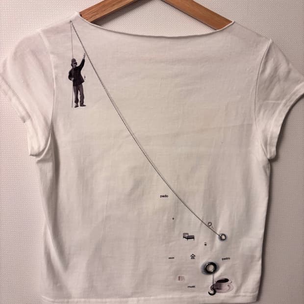 써멈보넘 후크 보트 넥 반팔 티셔츠 Summum Bonum