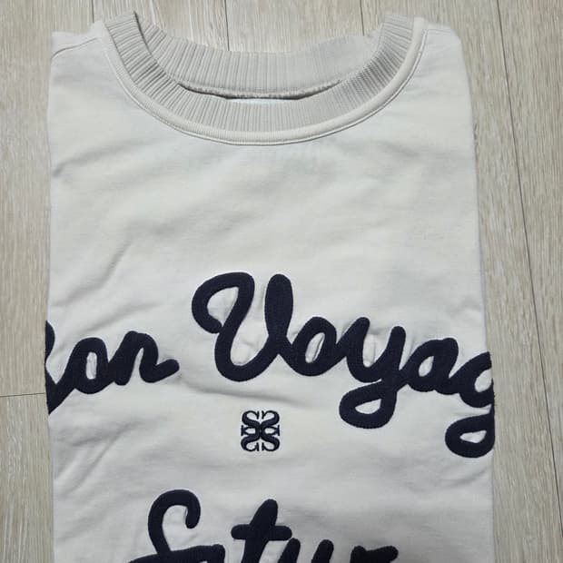 세터 로고 자수 보야지 반팔 티셔츠 리조트 아이보리