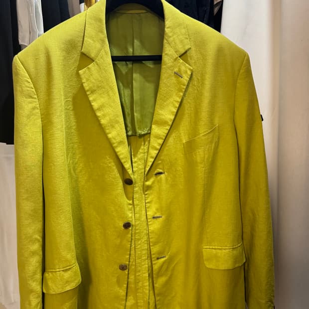 발렌시아가 워시드 오버사이즈 린넨 블레이져