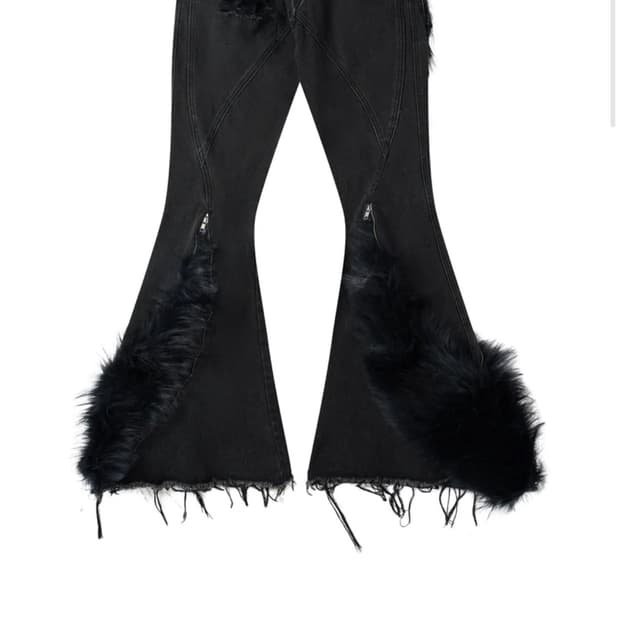 cozyworldwide 데님팬츠 FUR FLARE JEANS