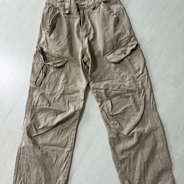 보세 데미지 카고 면바지 베이지
