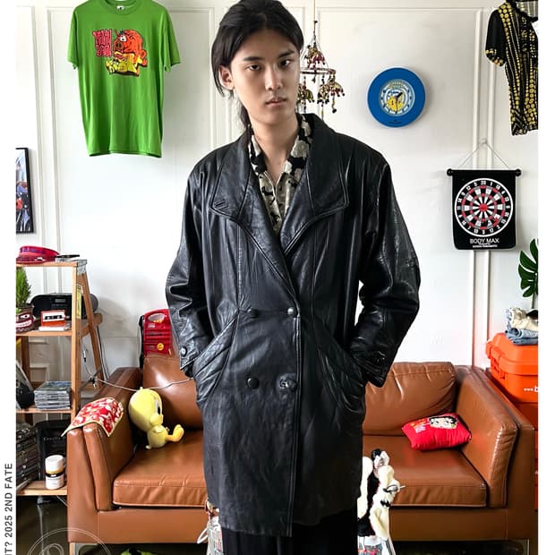 -1990s Jpn Real Lambskin Leather Coat