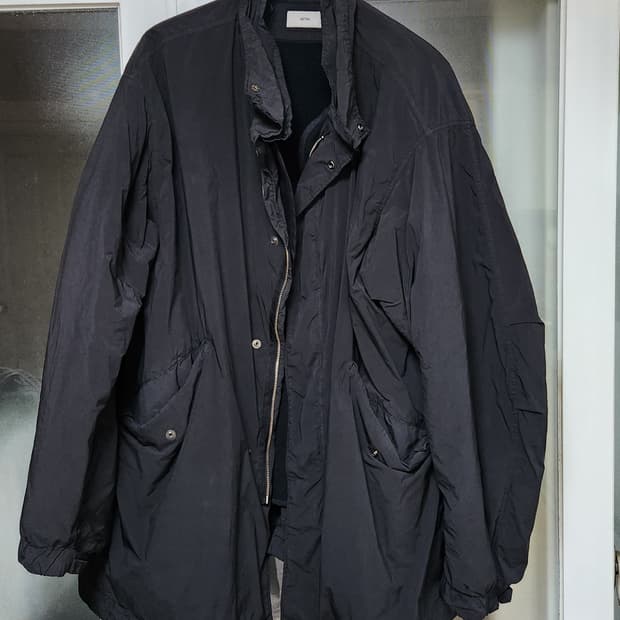 aton 25fw short mods coat 블랙 6사이즈