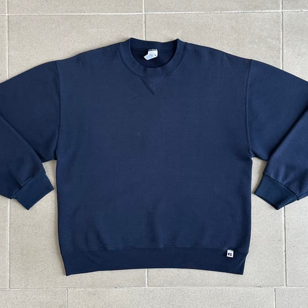 90s 빈티지 러셀 스웻셔츠 네이비 L