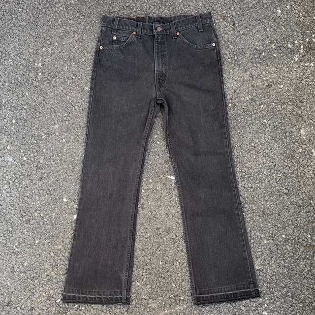 90s USA 빈티지 리바이스 517 블랙 흑청