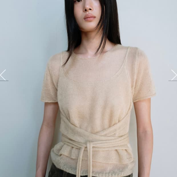 모노하 모헤어 니트&슬리브리스