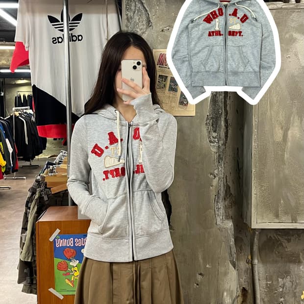 후아유 후드집업 그레이 S #csz1306