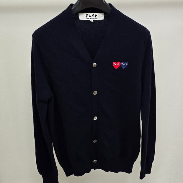 꼼데가르송 더블와펜 가디건 네이비 L사이즈 100 판매