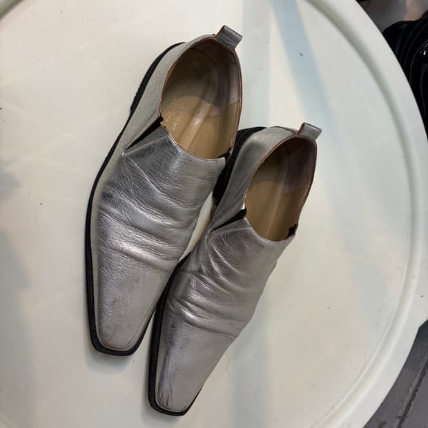 Comme des garcons 꼼데 실버 부츠 구두