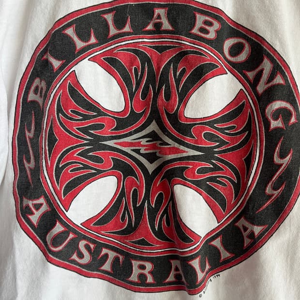 90s Billabong white tshirt L made in USA