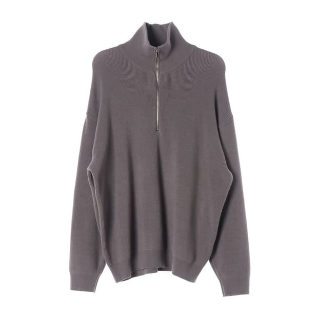 드로우핏 오버사이즈 하프 집업 카라 울 니트 XL