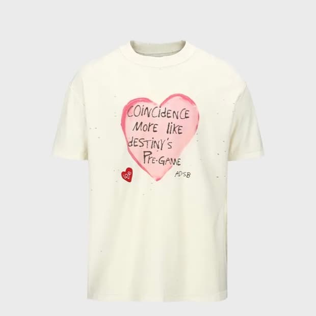 앤더슨벨 unisex heart message t-shirt