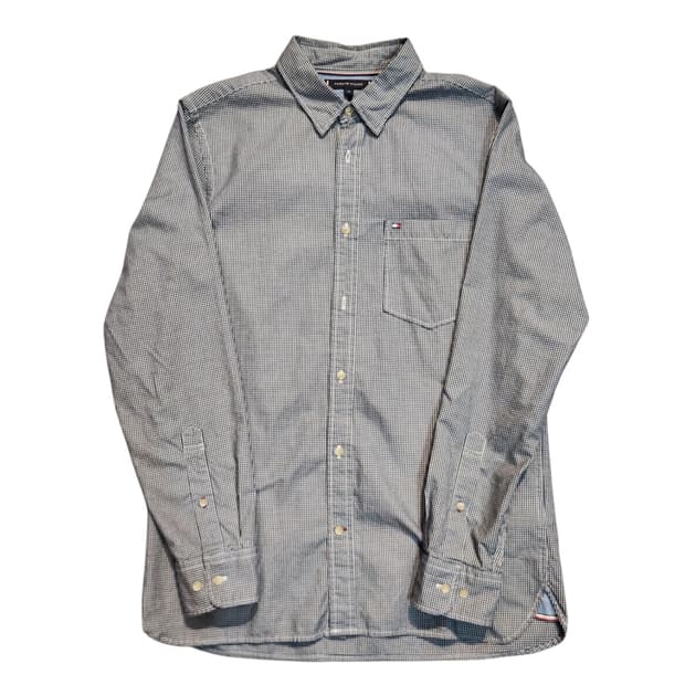 타미힐피거 긴팔 깅엄 체크 셔츠 (M)