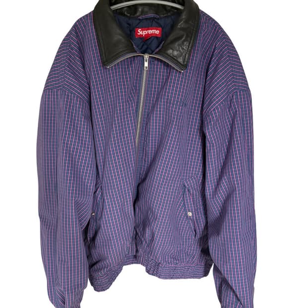 [L]슈프림 레더 칼라 유틸리티 자켓 25SS