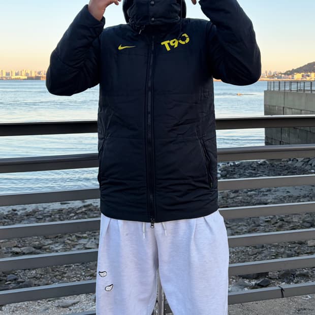 나이키 T90 다운후드 패딩자켓(m)