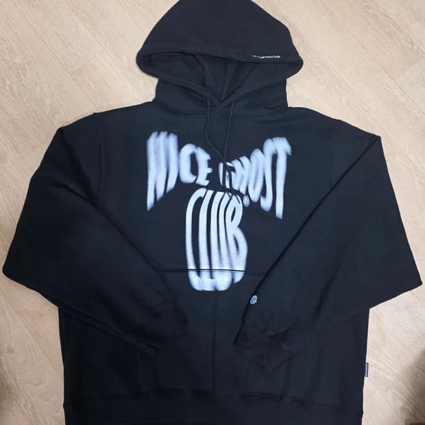 나이스고스트클럽 스크림로고 기모 후드티 L