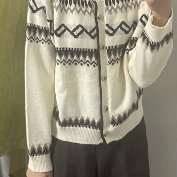 J&I TINA 티나 캐시미어 노르딕 가디건