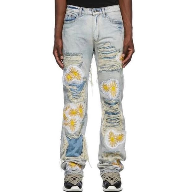 후디사이즈워 플라워 팬츠